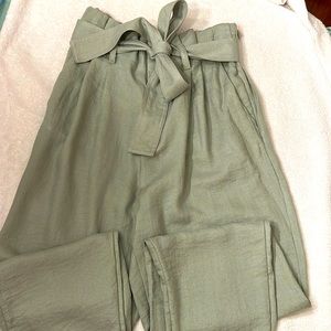 Mint Linen Balloon Pants